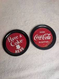 lot 1006 image: Vintage Coca-Cola Have a Coke Here Coasters - 2 ct