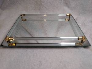 lot 1108 image: Mirror Glass Vanity Tray&nbsp