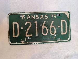 lot 2003 image: Kansas 1979 License Plate D-2166-D
