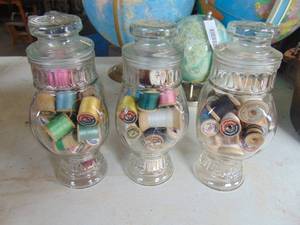lot 3827 image: Jars of thread