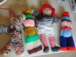 lot 3847 image: Handmade dolls