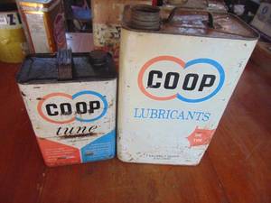 lot 3866 image: Metal CO-OP Cans