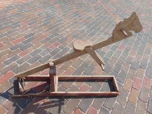 lot 3910 image: Antique bouncy horse-needs repair
