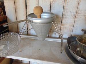 lot 3450 image: Metal Strainer with Masher
