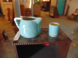 lot 3452 image: Vintage Ozark Pottery Marked AS and 1929 on Bottom -