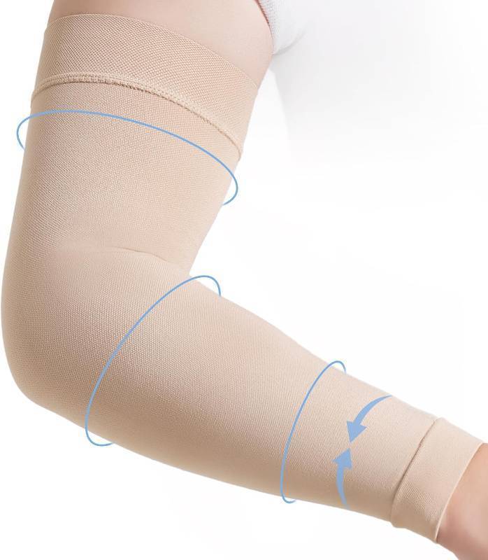 lot 45426 image: Lymphedema Compression Arm Sleeves for Women 15-20 mmHg Full Arm Support for Swelling Relief, Improved Circulation