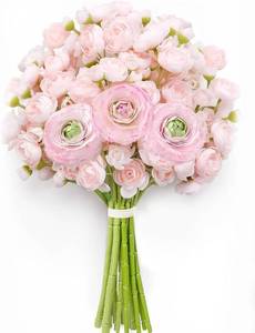 lot 34511 image: Dolicer Real Touch Ranunculus Artificial Flowers, 18 Inch Fake Peonies Artificial Flowers, Pink Faux Flower for Vase Faux Peony Bulk for Home Table Wedding Bridal Bouquet Decor 8Pcs