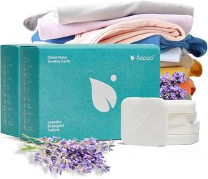 lot 34131 image: Lavender Scent Laundry Detergent Sheets, Ultra Concentrated Heavy Duty Liquidless Laundry Soap, Gentle on Skin, Eco-Friendly & Travel Size, HE Washer Compatible, 60 Ct 2 pack