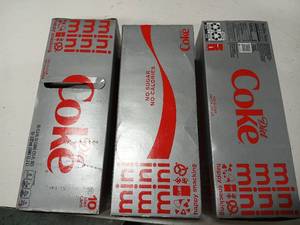 lot 34132 image: 3 Packs of Diet Coke Soda Pop Fridge Pack Mini Cans, 7.5 fl oz, 10 Pack