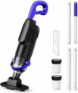 lot 34136 image: 2026 Upgraded Pool Vacuum for Above Ground, 18 GPM Powerful Suction Cordless Pool Cleaner, 60Min Runtime Handheld Rechargeable Pool Vacuum with 3-Head Cleaning System & 300500 Mesh Filters