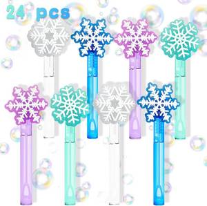 lot 79506 image: YQUQWN 24 PCS Christmas Winter Bubble Wands, Snowflake Bubbles, Perfect for Winter Party Gifts, Rewards,Birthday Supplies and Christmas Stocking Stuffing