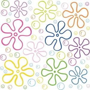 lot 79510 image: Flower Bubbles Wall Stickers 4 Under The Sea Birthday Party Colourful Bubbles Wall Stickers Kids Bedroom Bathroom Baby Room Window Fridge Wall Decoration