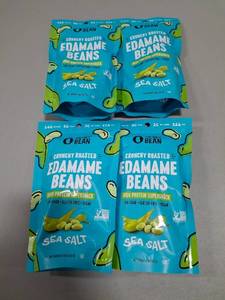 lot 79541 image: LOT OF FOUR - The Only Bean Roasted Edamame Beans Sea Salt, 4oz