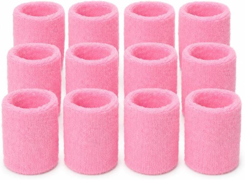 lot 78815 image: Sports Wristbands Sweatbands 12 Pack, 4 3 Inch Cotton Athletic Wrist Sweat Bands for Basketball Football Tennis Gym Workout, Flexible Fit for Adults & Youth