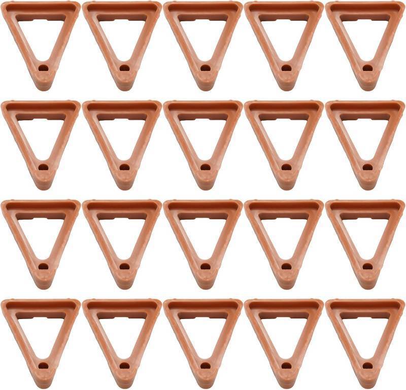 lot 78871 image: 20 Pcs Pot Feet, Risers Toes Triangle Pot Feet, for Indoor and Outdoor Plant (Brown)