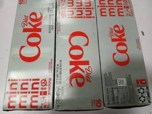 lot 35061 image: 3 Packs of Diet Coke Can, 7.5 fl oz (pack of 10 each)