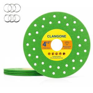 lot 35104 image: 3-Piece 4-12 Diamond Tile Saw Blade for Angle Grinder, DryWet Cutting Tools & Grinding Disc for Porcelain, Ceramic, Glass, Marble