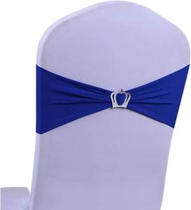 lot 35121 image: Spandex Chair Sashs for Party Decorations, Elastic Chair Straps with Buckle Sliders, Chair Bows for Wedding Receptions and More