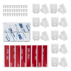 lot 8895 image: LED Rope Light Clips Holder 48 Pieces PVC Clips with 48 Piecs Screws for LED Light Wall Mount and Bar Mount