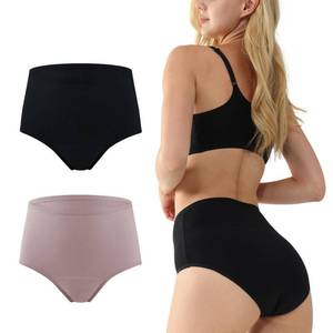 lot 8962 image: BATTEWA Underwear for Women Leakproof Urine,High Waisted Washable Asorbency Incontinence Underwear Providing 50ml Bladder Leak Protection. (Black-Blush,4X-Large)
