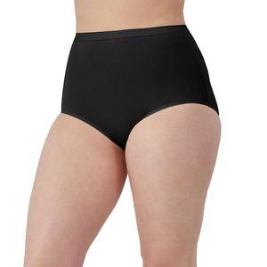 lot 8968 image: Bali Full-Cut-Fit Stretch Cotton Brief Womens Underwear Panty Lightweight Full Front Back Coverage Large