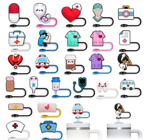 lot 8978 image: 16ct Nursehealth professional  Straw Covers Toppers for Stanley Cup 30&40 Oz