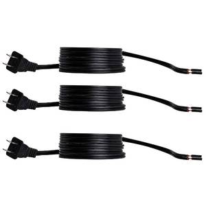 lot 10507 image: 18 AWG 6Ft Replacement Lamp Cord with Open End, Polarized Molded Plug, 2-Prong,2-Wire Appliance Power Tool Cord with Open End,15A125V AC 3 Pack