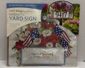 lot 10558 image: Yard Designs by studio.m Magnetic Yard Sign All-Weather Vinyl Fade Resistant