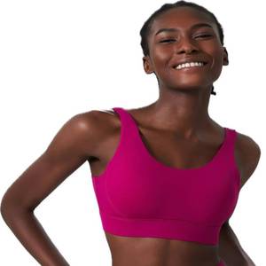 lot 10569 image: DC,CLISENCE Racerback Sports Bras for Women,Hot Pink Bra - Padded Seamless High Impact Support for Yoga Gym Workout Fitness(Large)