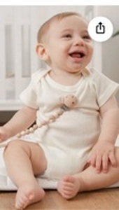 lot 10594 image: Comfy Cubs Pacifier Clips Blush and Mauve