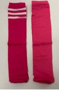 lot 10598 image: Pink Crew Socks 2-Pair Set Striped