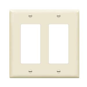 lot 10604 image: ENERLITES 2-Gang Decorator Light Switch Outlet Wall Plate Cover, 1 Pack