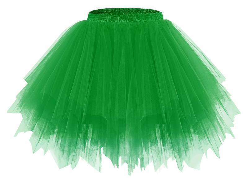 lot 19238 image: Bridesmay Womens Tutu Skirt 50s Vintage Ballet Bubble Dance Skirts for Cosplay Party Green XL