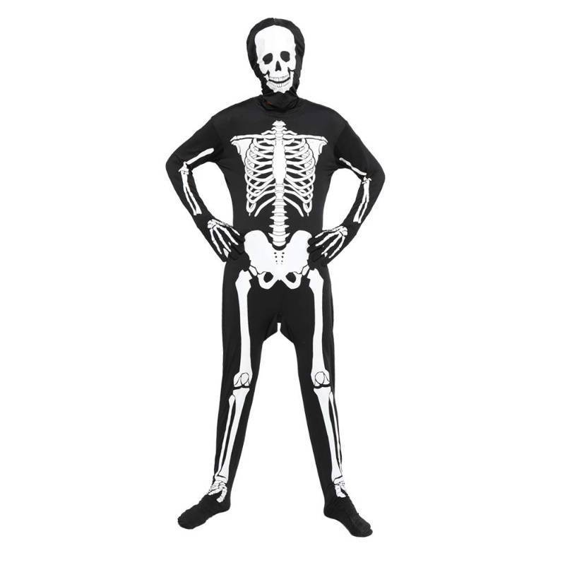 lot 19249 image: EraSpooky Halloween MediumWomen Skeleton Jumpsuit Costume Luminous Skull Skin Full Body Tights Suit
