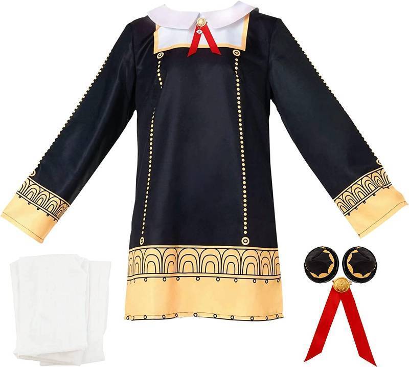 lot 10252 image: colarm Spy Family Anya Costume, Anime Anya Forger Cosplay Dress for Women, Idea Anya Suit for Halloween, Theme Party, Cosplay Show, Carnival, Nightlife, Costume Party