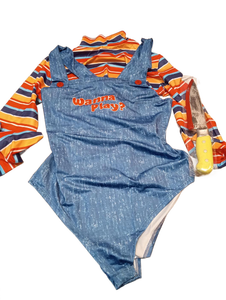 lot 9172 image: Chucky Wanna Play Costume Set with Striped Shirt and Knife - Size M