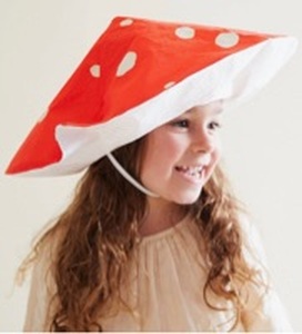 lot 10345 image: The Prize Booth Kids Mushroom Hat Red White