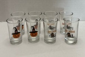 lot 10359 image: Halloween Printed shot Glasses Set of 8