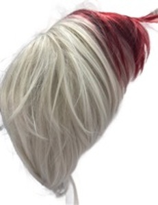 lot 10374 image: Hair Wig Two-Tone Red and White