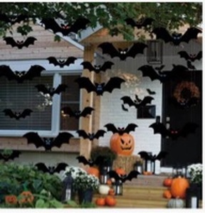 lot 10381 image: Halloween Hanging Bats Decorations Set