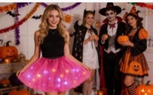 lot 10390 image: Linder Group Inc Womens LED Tutu Skirt Layered Ballet Dance Tulle Light Up