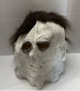 lot 110419 image: White Face Mask with Black Hair