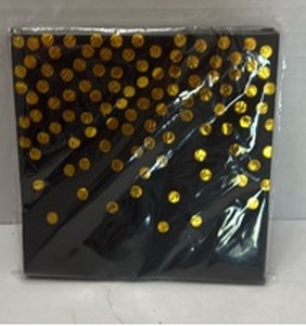 lot 110423 image: Black Gold Polka Dot Decorative napkins