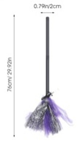 lot 110495 image: Garneck Purple Wizard Broom 76cm Plastic Broomstick Prop