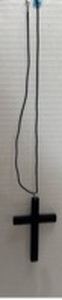 lot 110502 image: Black Cross Pendant Necklace