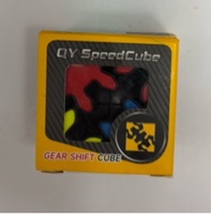lot 10621 image: Cuberspeed 2x2 Gear Cube Speed Cube Black with Tiles Stickerless Gear Magic Cube 3D Puzzle Twisty 3D Puzzle Brain Teasers Puzzles Toys (2x2 Gear)