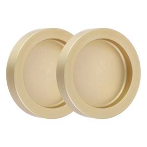 lot 10665 image: uxcell 2PCS Round Shower Glass Sliding Door Handles, 0.6 Aluminum Alloy Back-to-Back Bathroom Door Handles, Paste Stick-on Fixing Shower Pulls Door Pocket Sliding Knobs, Gold