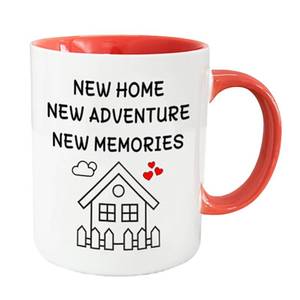 lot 10671 image: DENNSHH House Warming Gifts Coffee Mug, Welcome First Time Home Presents, Closing Gift for Home Buyers - 11oz Pink