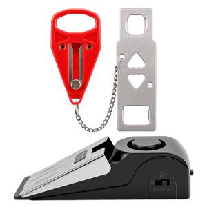 lot 10674 image: Portable Door Lock and Door Stop Alarm, Hotel Travel Security Set for Home