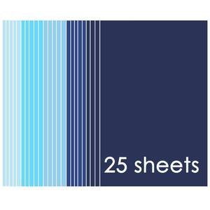 lot 10723 image: BAISDY 25Pcs Assorted Blue Cardstock 8.5 X 11inch, Blank Craft Paper for DIY Crafts Cards Making, Party, School, Office Supplies